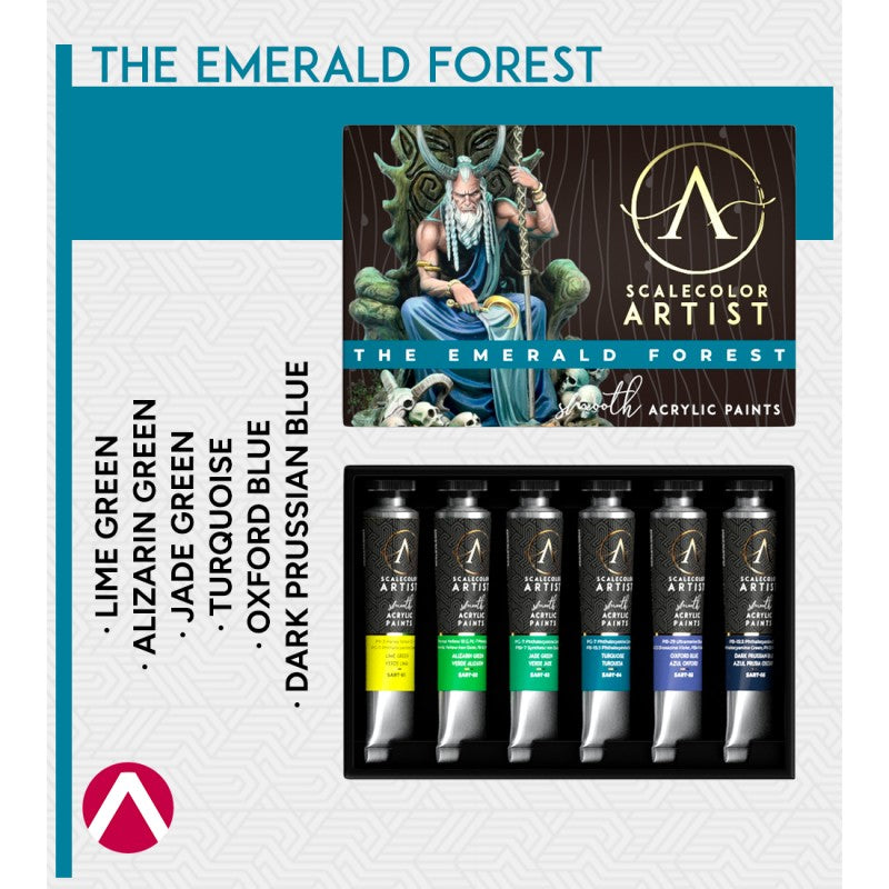 Scale 75 Scalecolor Artist The Emerald Forest Paint Set