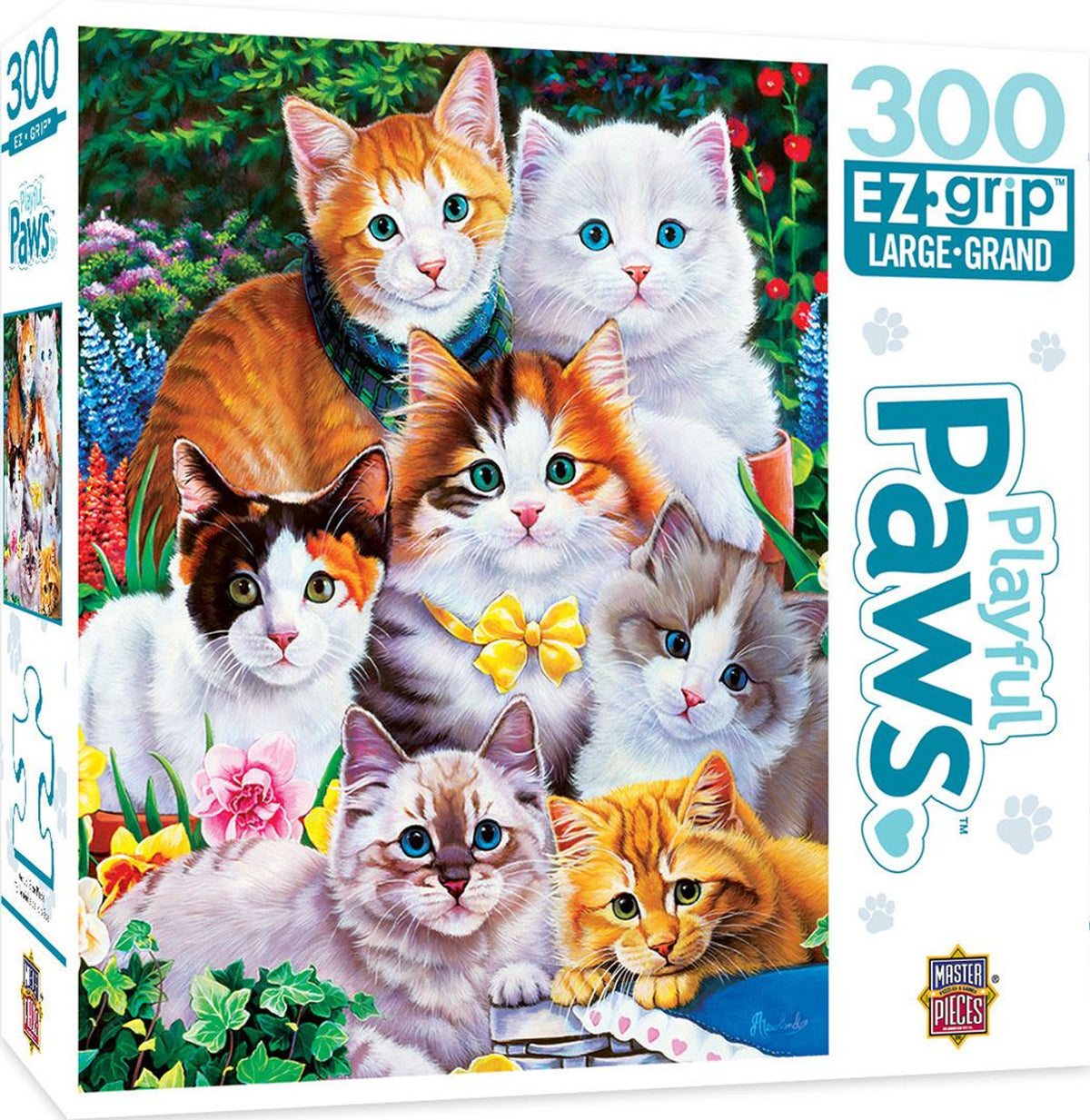 Masterpieces Playful Paws Purrfectly Adorable Ez Grip Puzzle 300 Piece Jigsaw
