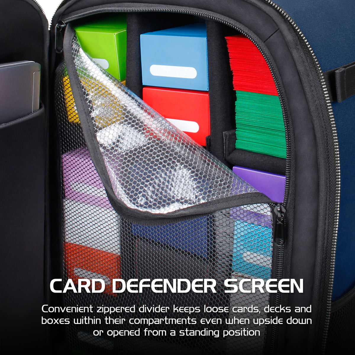 Enhance Tabletop Collectors Card Storage Backpack Blue