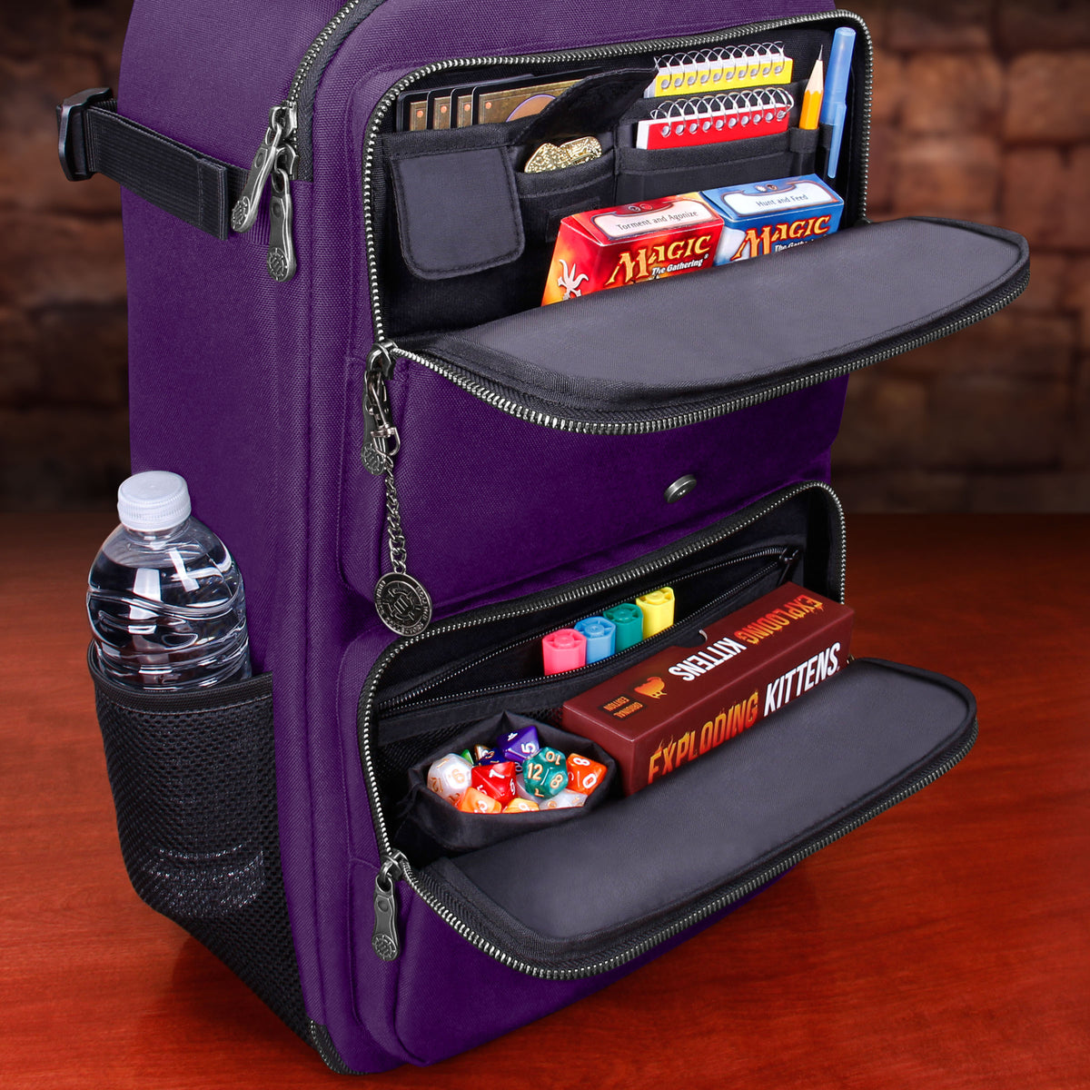 Enhance Tabletop Collectors Card Storage Backpack Purple
