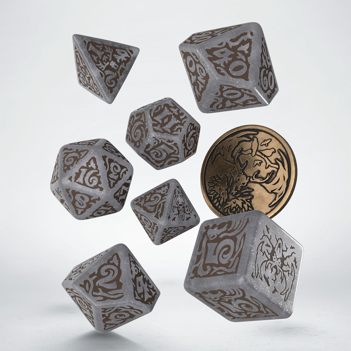 Q Workshop - The Witcher Dice Set Leshen - Shape Shifter Dice Set 7 With Coin