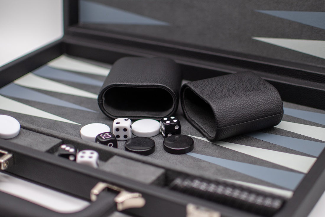 LPG Classics Leather Backgammon Set - Black (Preorder)