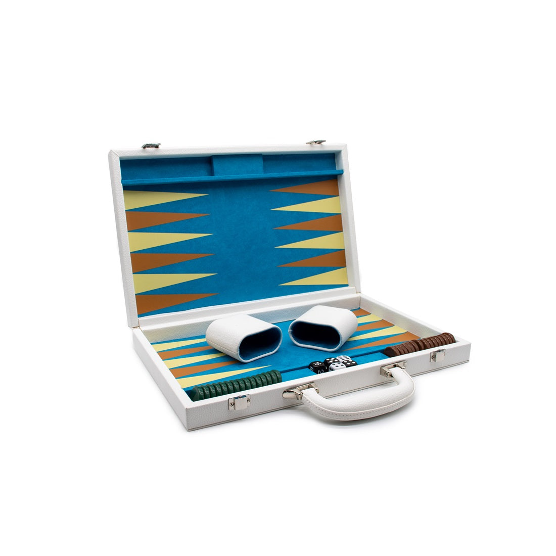 LPG Classics Leather Backgammon Set - White (Preorder)