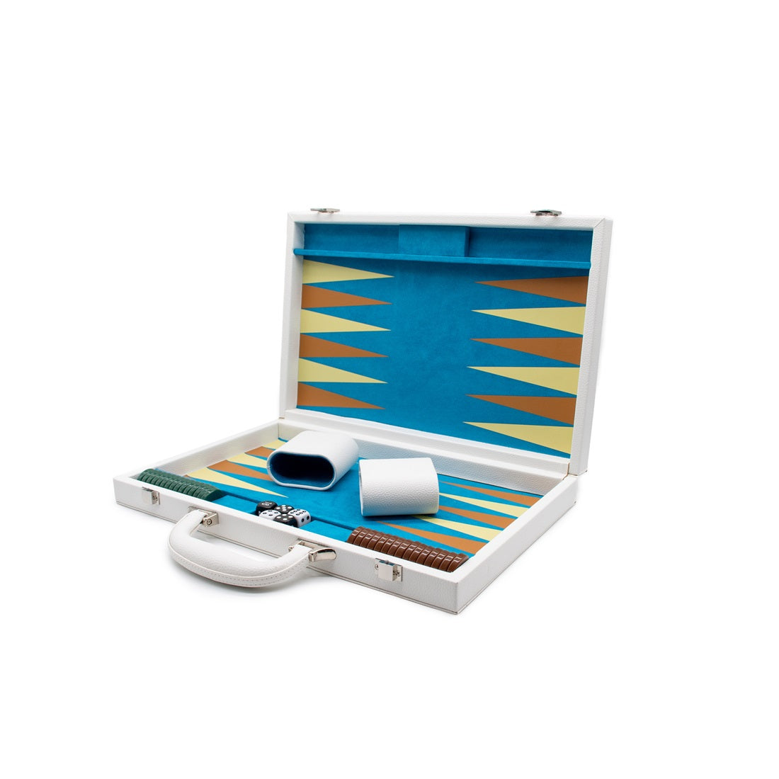 LPG Classics Leather Backgammon Set - White (Preorder)