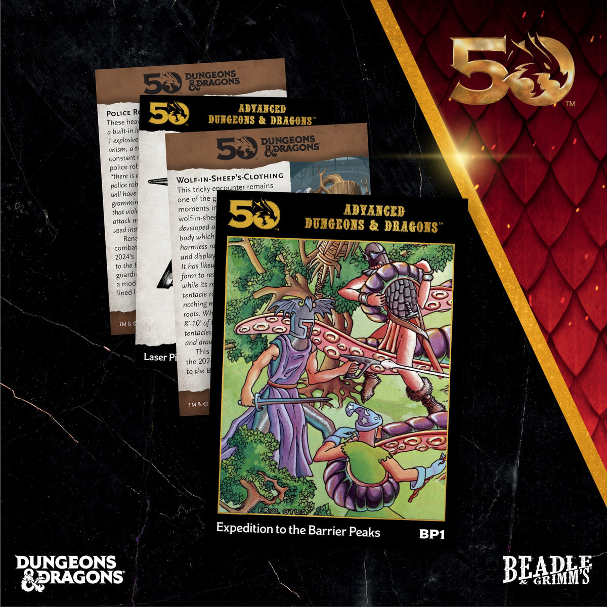 Beadle &amp; Grimms Expedition to Barrier Peaks Dice &amp; Accessories Set D&amp;D 50th (Preorder)