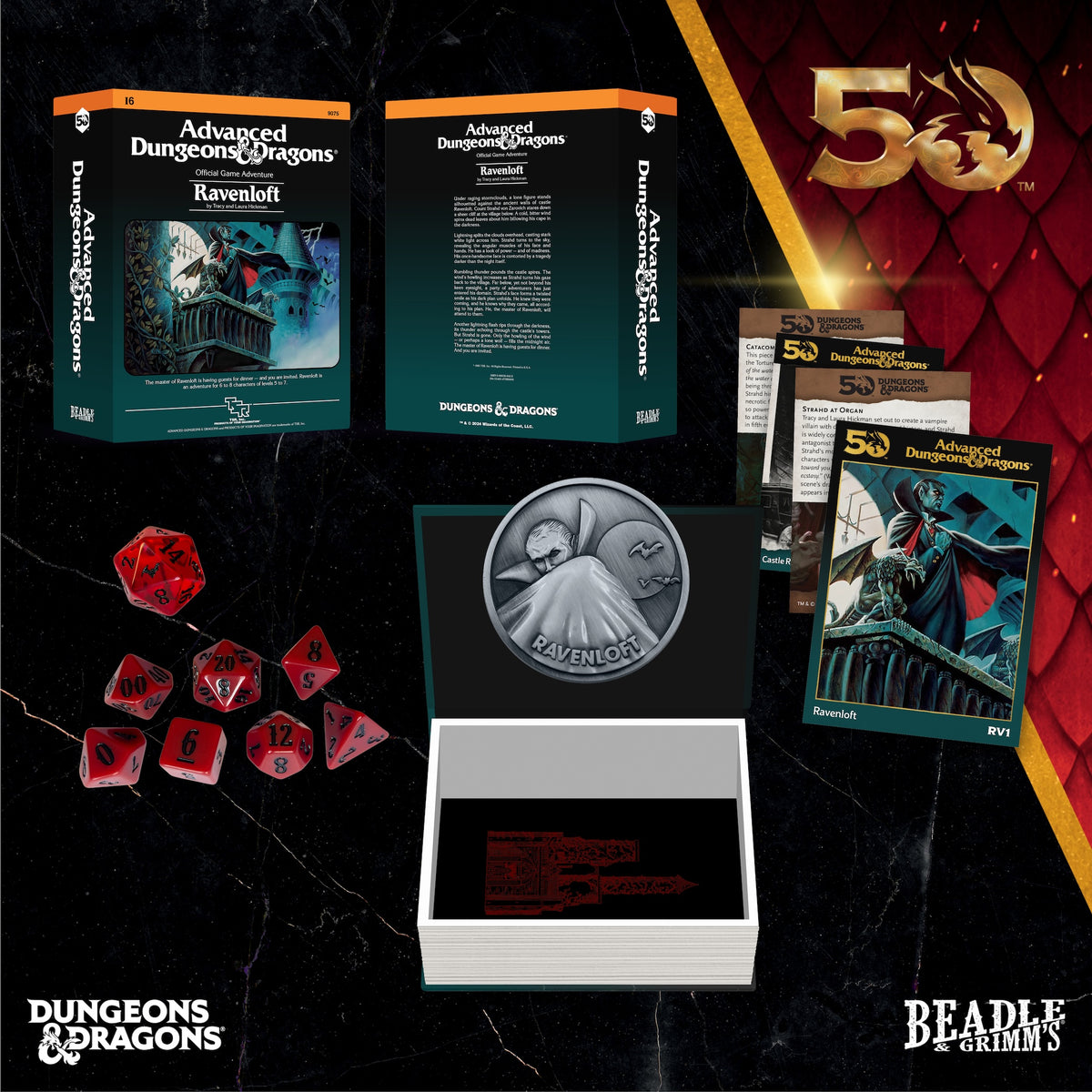 Beadle &amp; Grimms Ravenloft Dice &amp; Accessories Set D&amp;D 50th (Preorder)