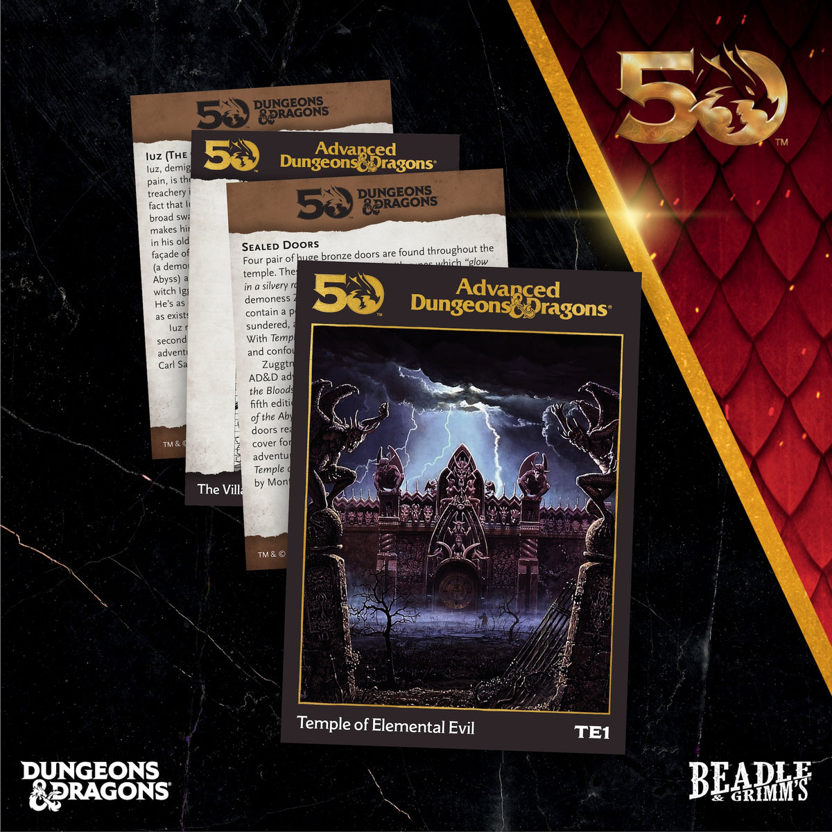 Beadle &amp; Grimms The Temple of Elemental Evil Dice &amp; Accessories Set D&amp;D 50th (Preorder)