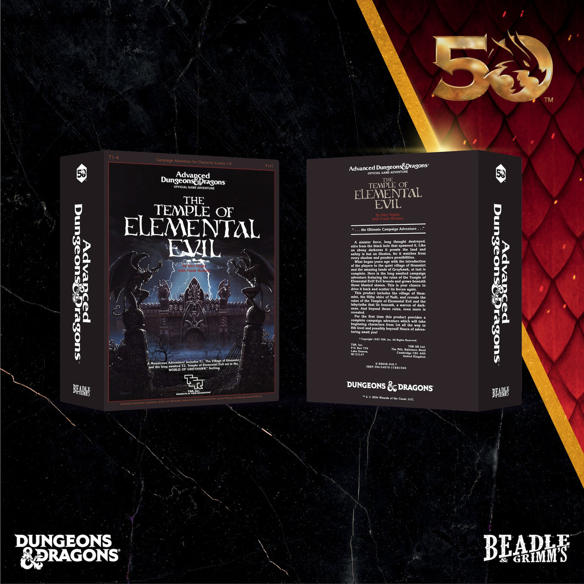 Beadle &amp; Grimms The Temple of Elemental Evil Dice &amp; Accessories Set D&amp;D 50th (Preorder)