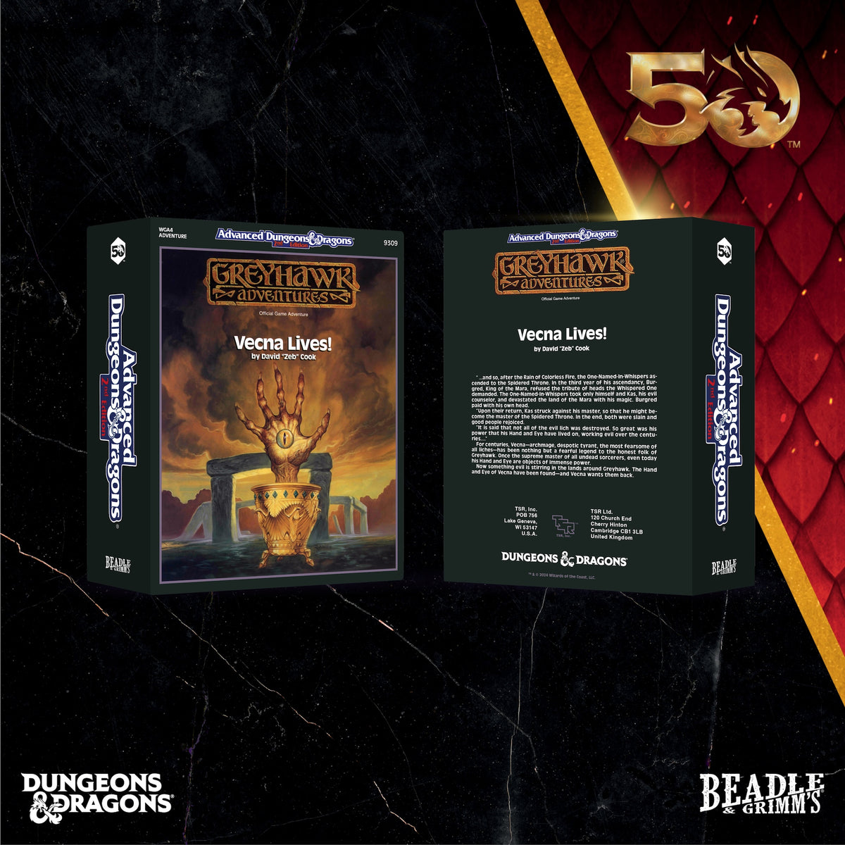 Beadle &amp; Grimms Vecna Lives Dice &amp; Accessories Set D&amp;D 50th (Preorder)