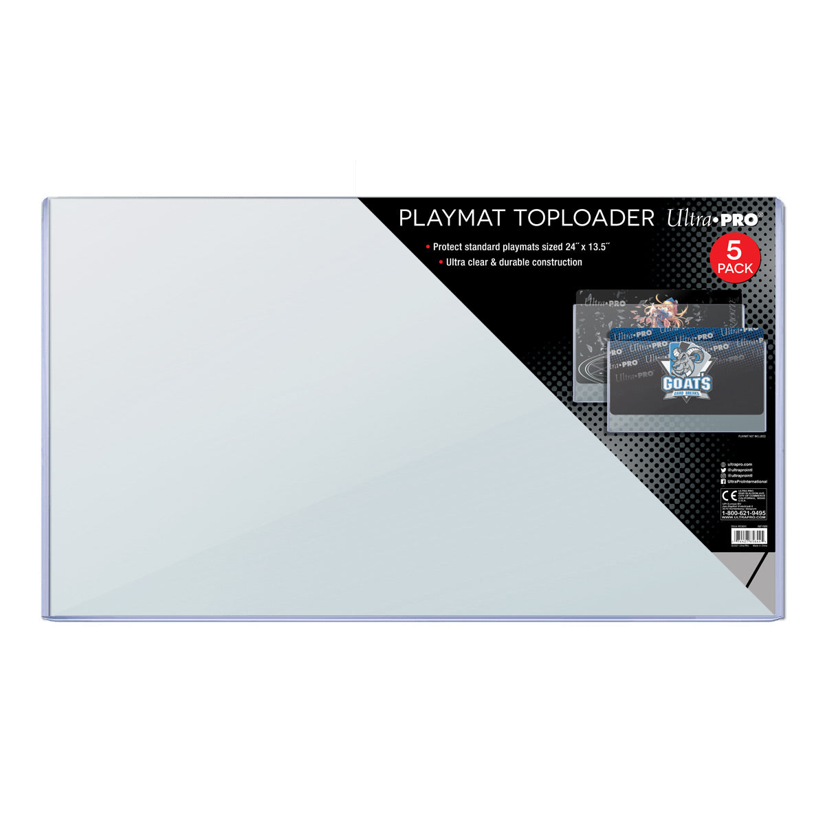 Ultra Pro: 24inch x 13.5inch Playmat Toploader 5ct (Preorder)