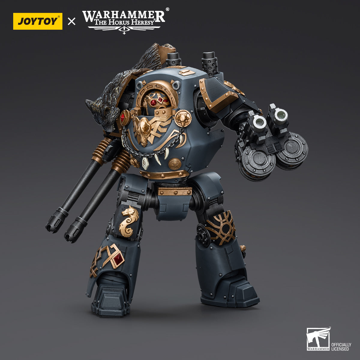 Warhammer Collectibles: 1/18 Scale Space Wolves Contemptor Dreadnought with Gravis Bolt Cannon