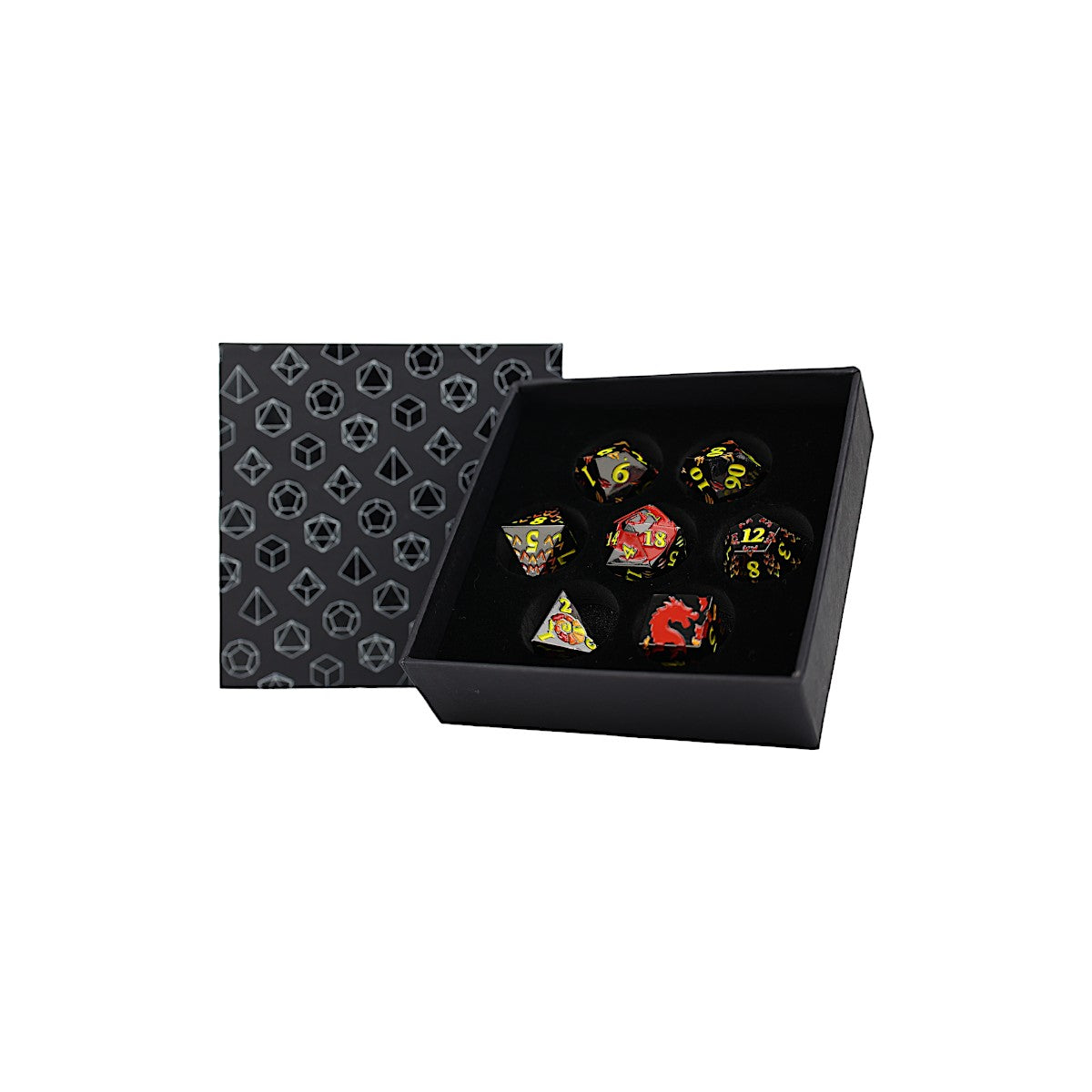 LPG Dice RPG Set Inscripted Dragon Red (Preorder)