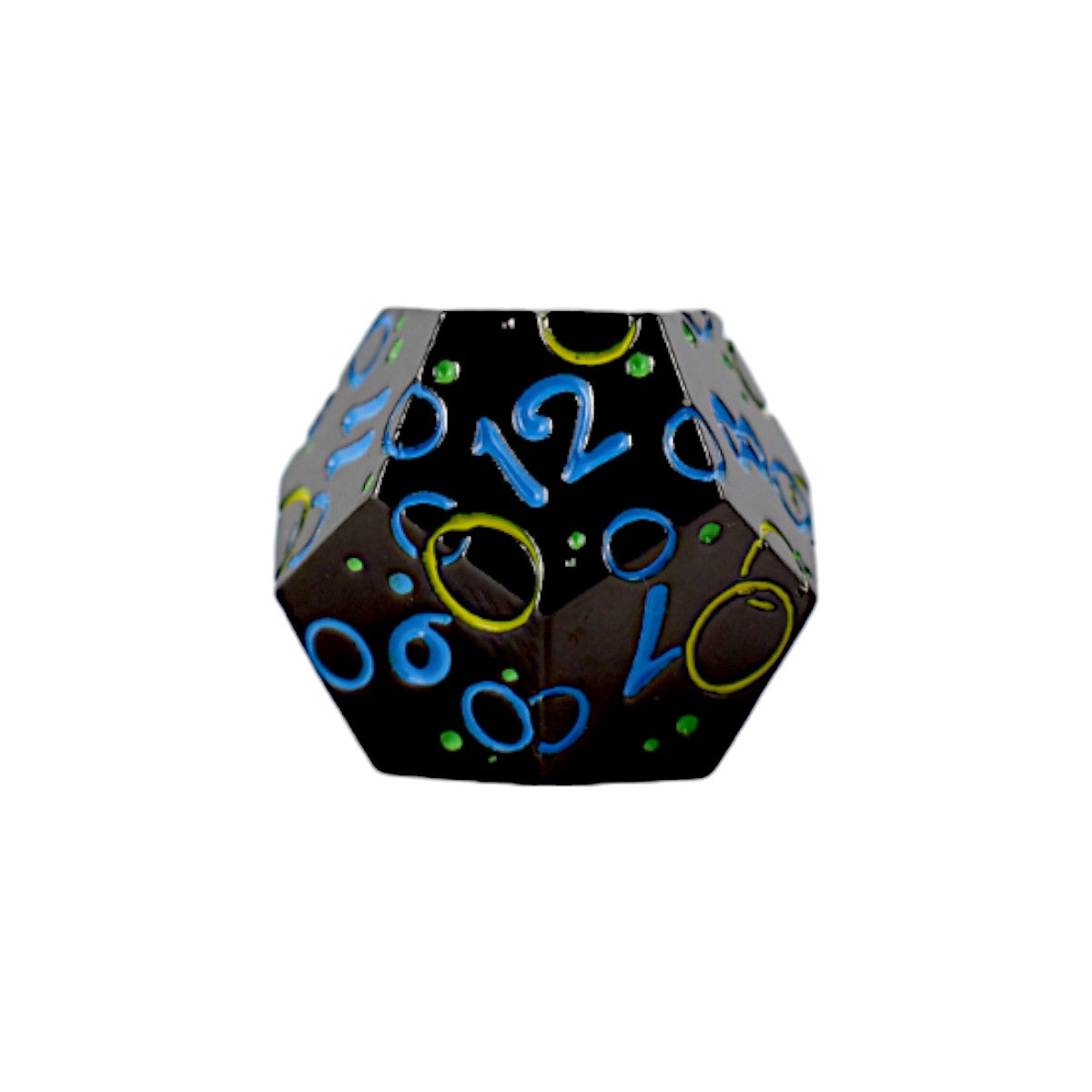 LPG Dice RPG Set Inscripted Bubbles Rainbow Black