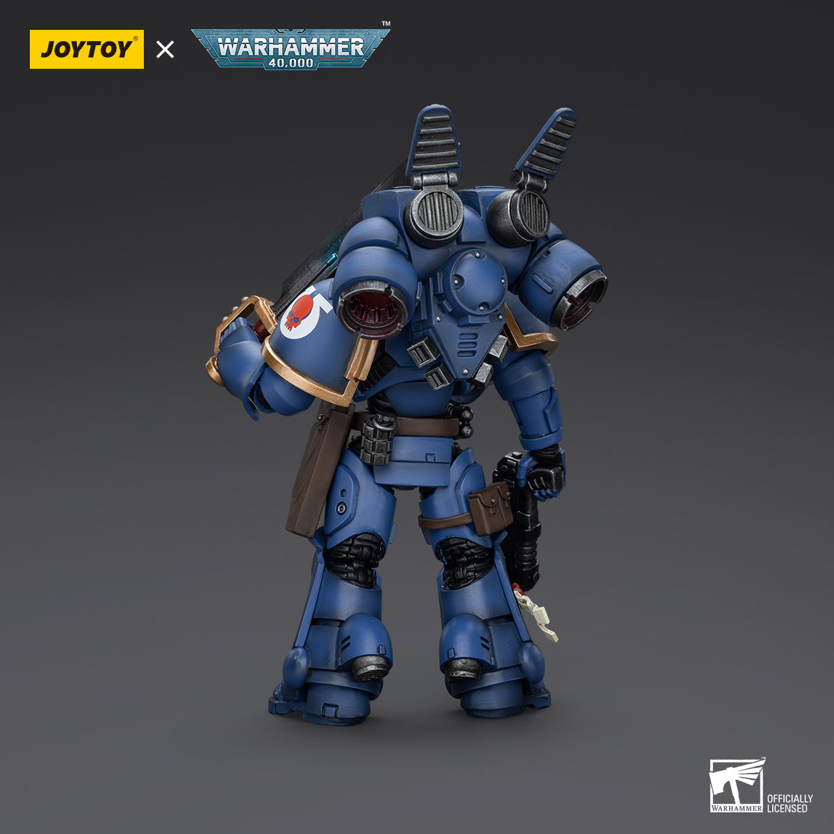 Warhammer Collectibles: 1/18 Scale Ultramarines Jump Pack Intercessors Sergeant With Plasma Pistol