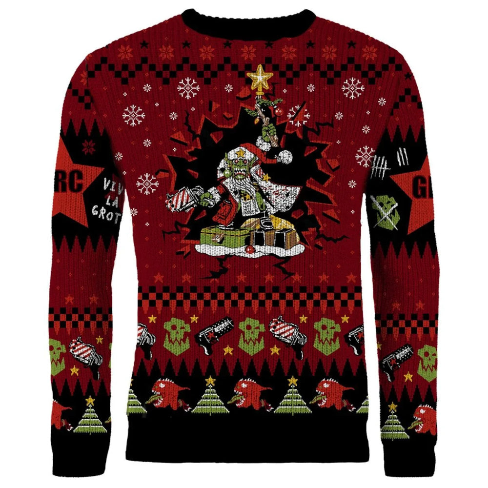 Warhammer 40000: Red Gobbo Xmas Jumper (Size XL) (Preorder)