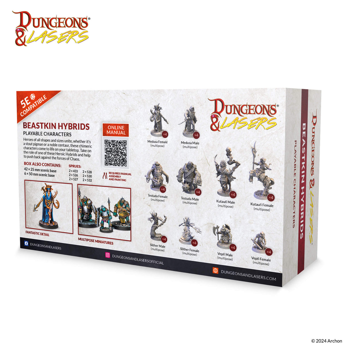 Dungeons &amp; Lasers: Beastkin Hybrids: Playable Characters (Preorder)