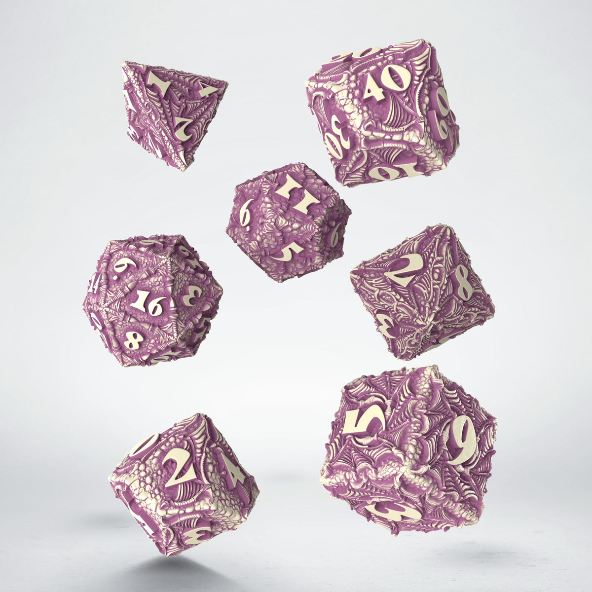 Q Workshop - Dracopolis - The Yucatan Featherwing Dice Set 7