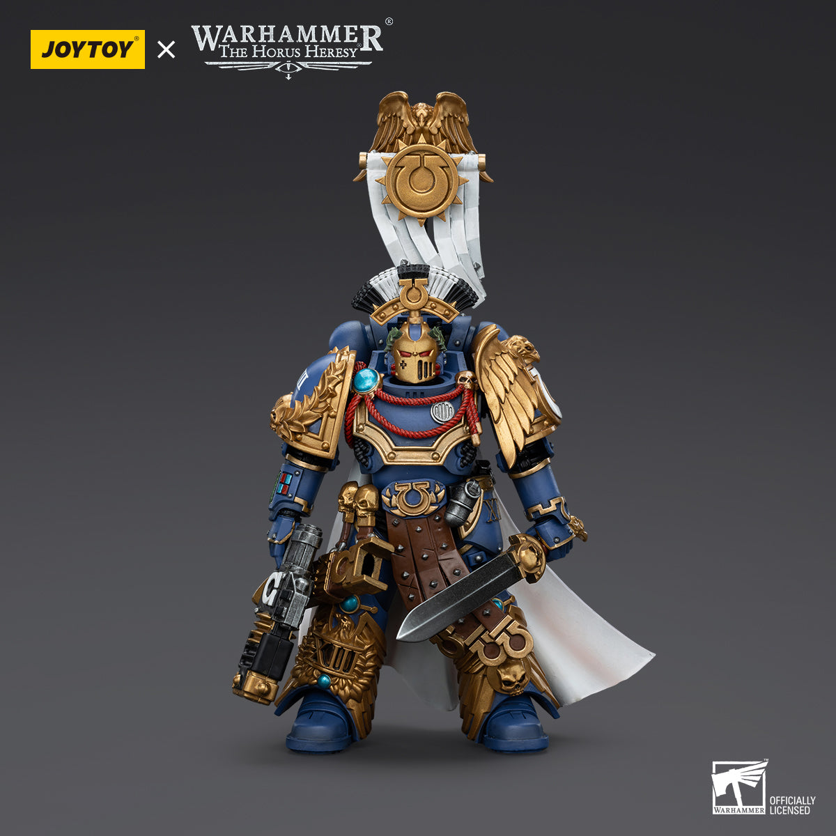 Warhammer Collectibles: 1/18 Scale Ultramarines Legion Praetor with Power Sword and Volkite Serpenta (Preorder)