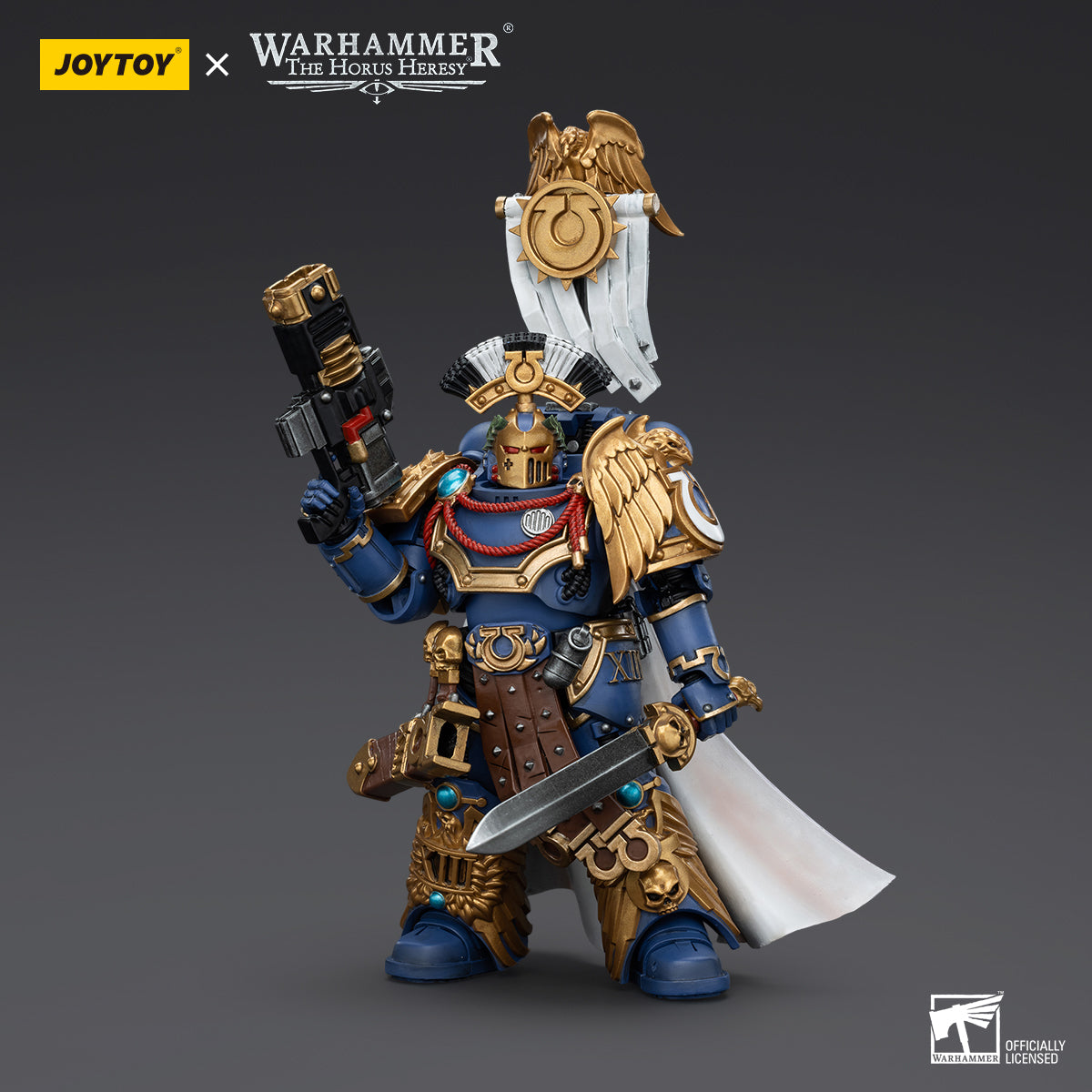 Warhammer Collectibles: 1/18 Scale Ultramarines Legion Praetor with Power Sword and Volkite Serpenta (Preorder)