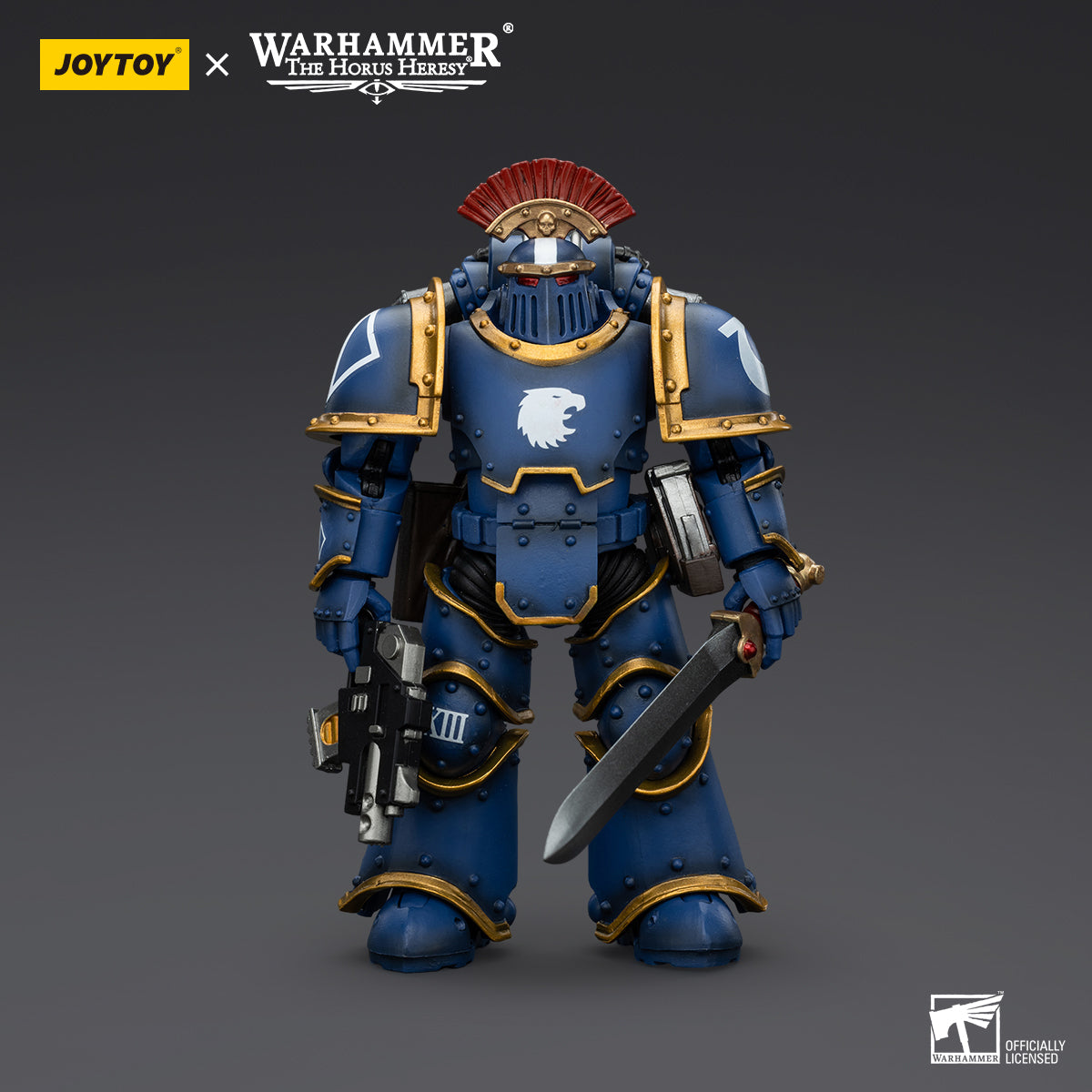 Warhammer Collectibles: 1/18 Scale Ultramarines Legion MKIII Tactical Squad Sergeant with Power Swd (Preorder)