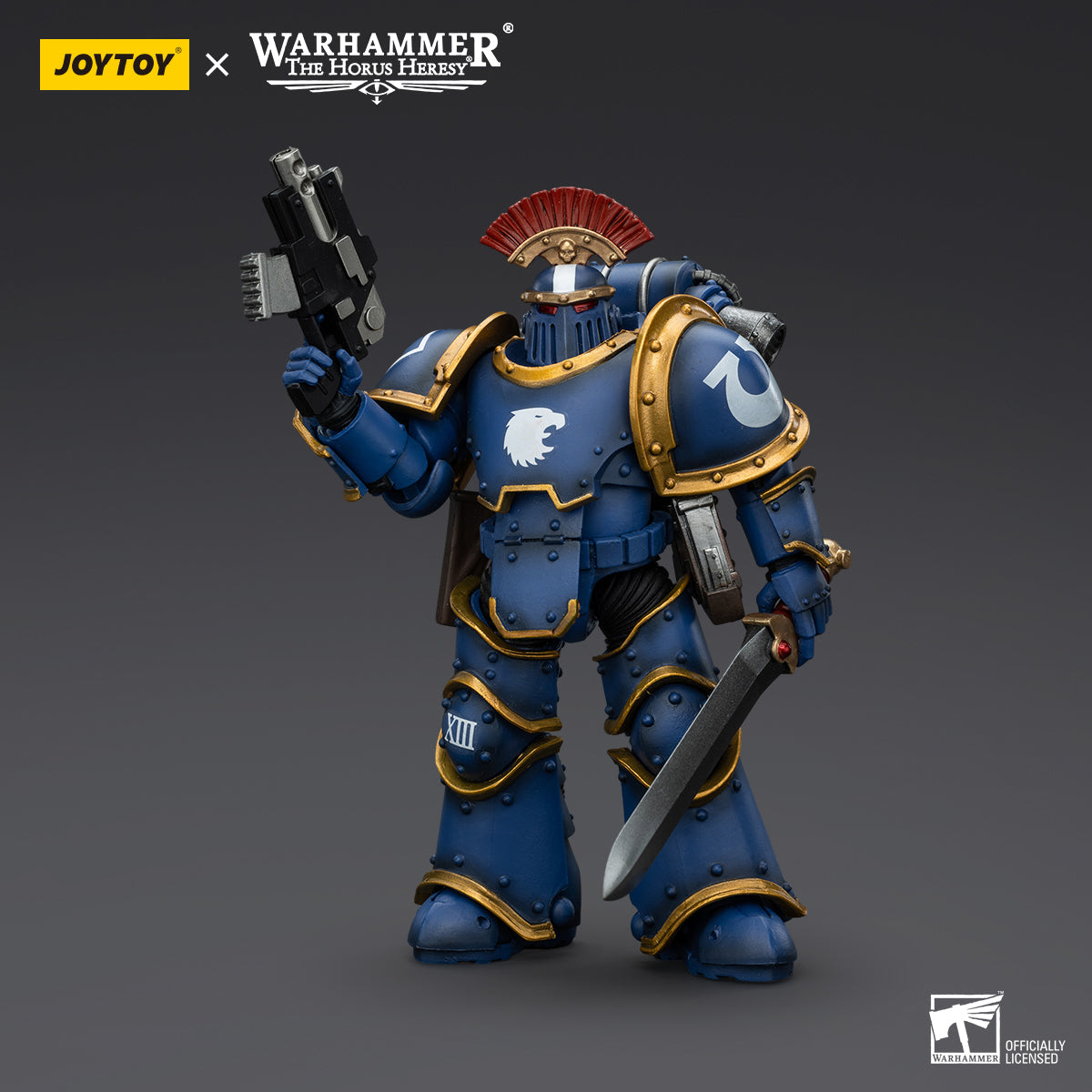 Warhammer Collectibles: 1/18 Scale Ultramarines Legion MKIII Tactical Squad Sergeant with Power Swd (Preorder)