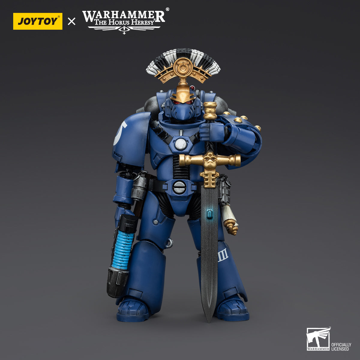 Warhammer Collectibles: 1/18 Scale Ultramarines MK VI Tactical Squad Sergeant with Plasma Pistol (Preorder)