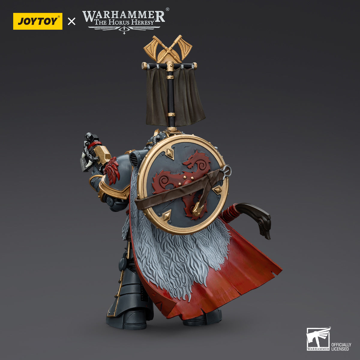 Warhammer Collectibles: 1/18 Scale Space Wolves Legion Praetor with Power Axe and Combat Shield (Preorder)