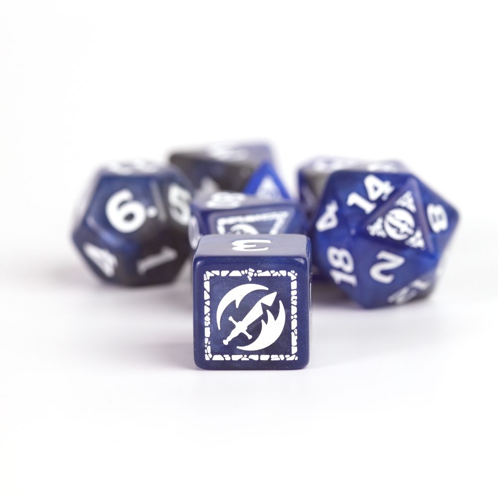 Sirius Dice - Dungeons &amp; Dragons Adventure Dice - Fighter - Blue (Preorder)