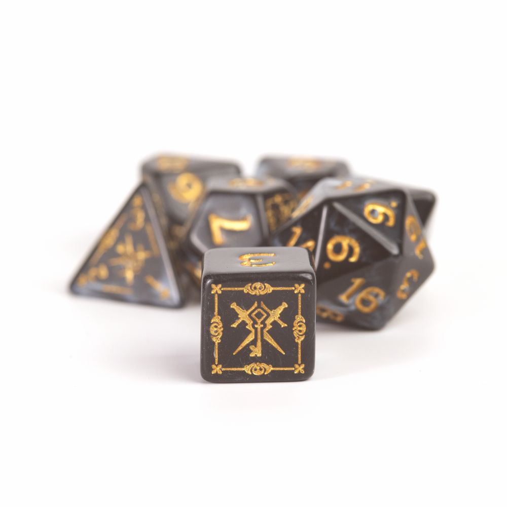 Sirius Dice - Dungeons &amp; Dragons Adventure Dice - Rogue - Black (Preorder)