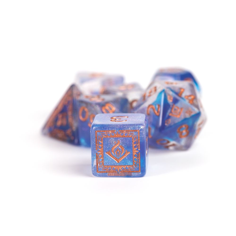 Sirius Dice - Dungeons &amp; Dragons Adventure Dice - Wizard - Blue (Preorder)