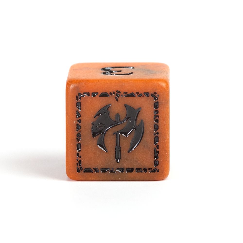 Sirius Dice - Dungeons &amp; Dragons Adventure Dice - Barbarian - Orange (Preorder)