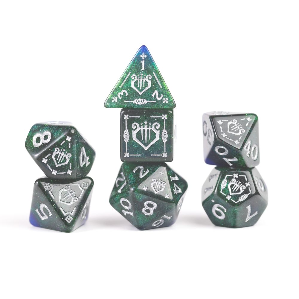 Sirius Dice - Dungeons &amp; Dragons Adventure Dice - Bard - Blue (Preorder)