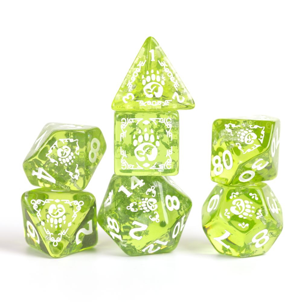 Sirius Dice - Dungeons &amp; Dragons Adventure Dice - Druid - Green (Preorder)