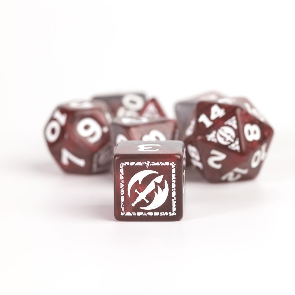 Sirius Dice - Dungeons &amp; Dragons Adventure Dice - Fighter - Red (Preorder)