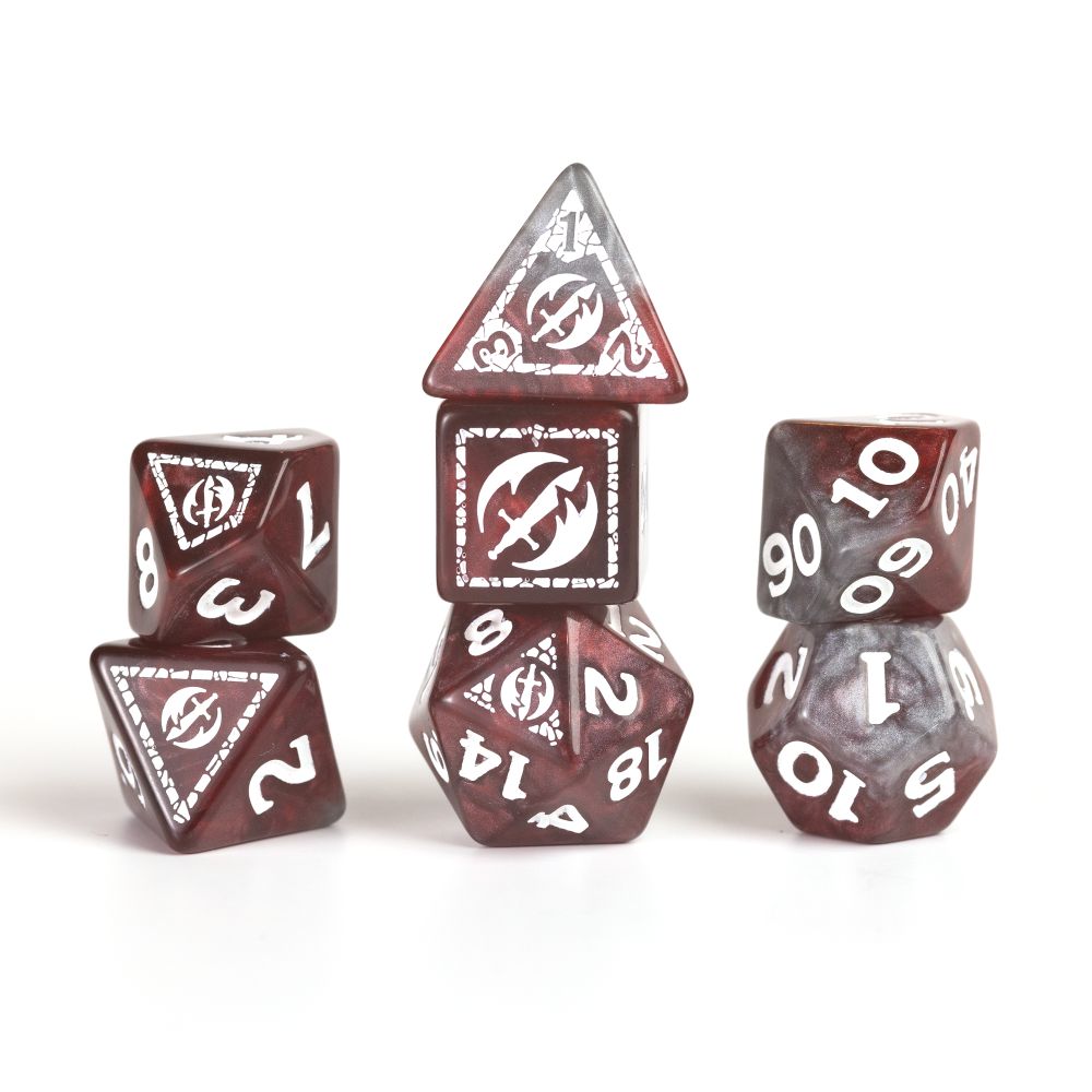 Sirius Dice - Dungeons &amp; Dragons Adventure Dice - Fighter - Red (Preorder)