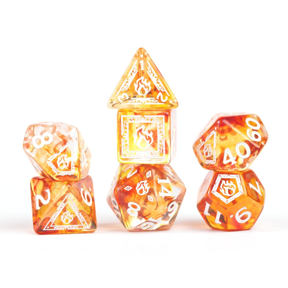 Sirius Dice - Dungeons &amp; Dragons Adventure Dice - Sorcerer - Orange (Preorder)