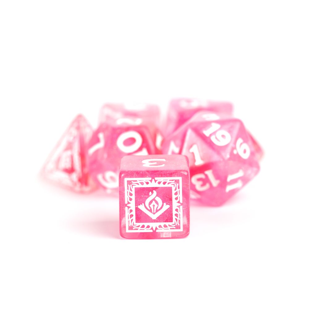 Sirius Dice - Dungeons &amp; Dragons Adventure Dice - Wizard - Fuchsia (Preorder)