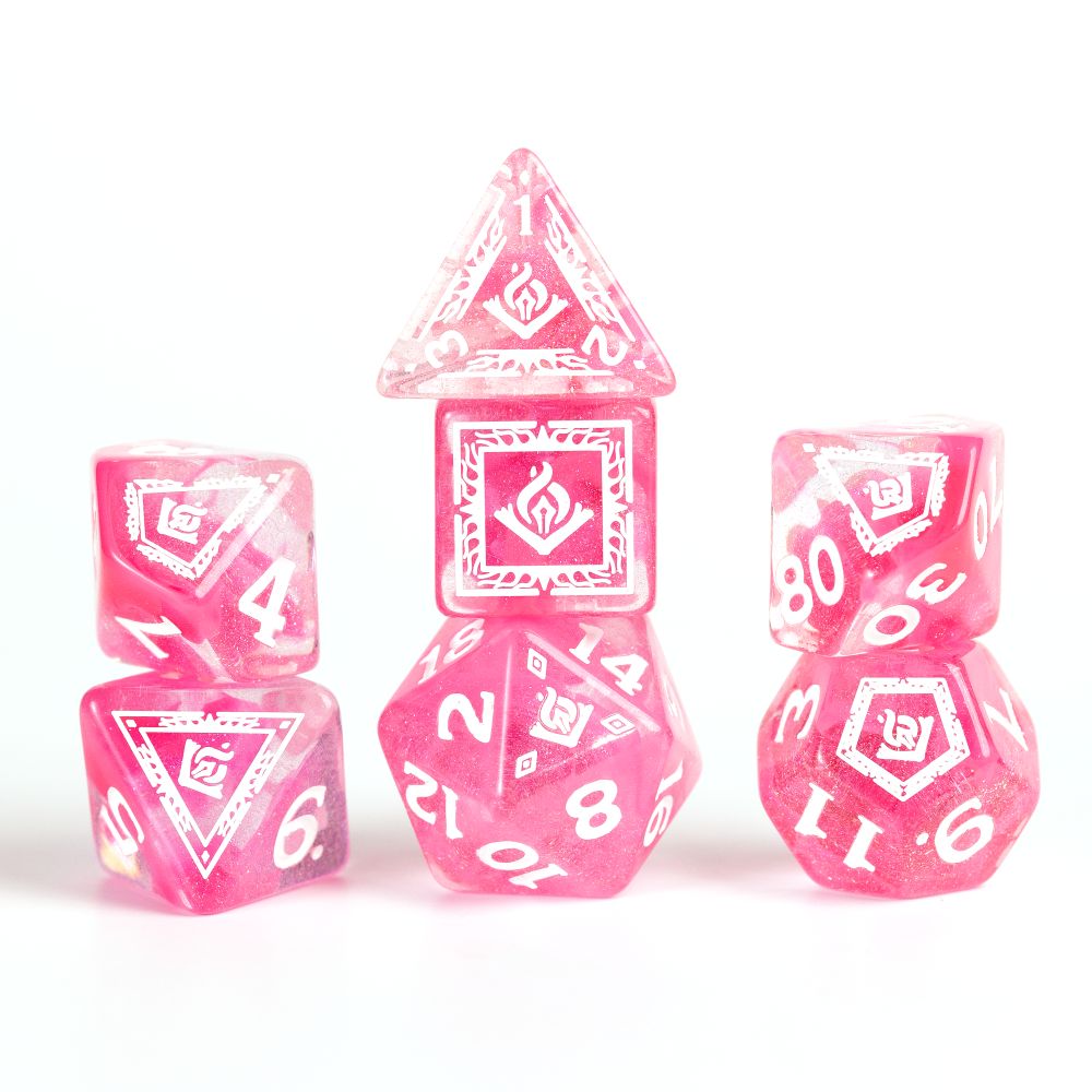 Sirius Dice - Dungeons &amp; Dragons Adventure Dice - Wizard - Fuchsia (Preorder)