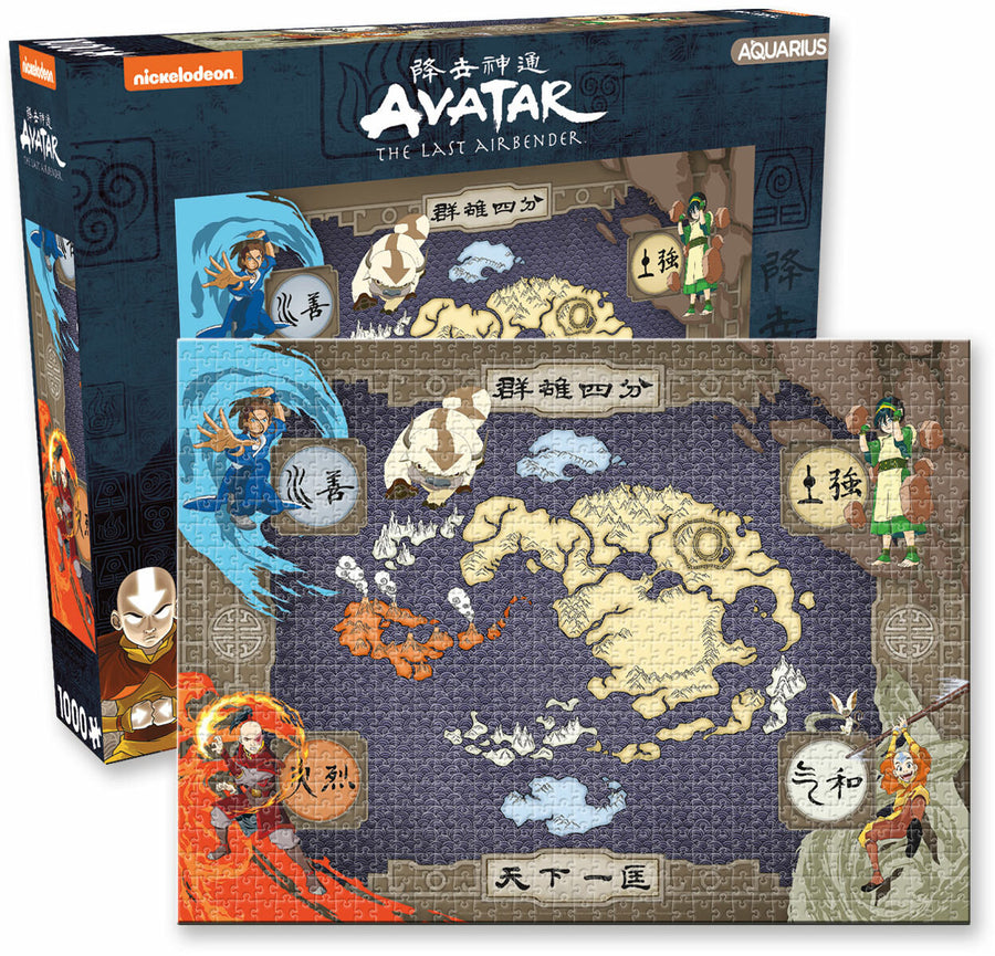 Aquarius Puzzle Avatar The Last Airbender Map Puzzle 1000 Piece Jigsaw