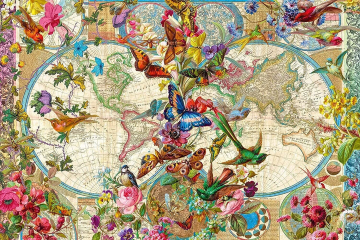 Ravensburger - Flora &amp; Fauna World Map 3000 Piece Jigsaw