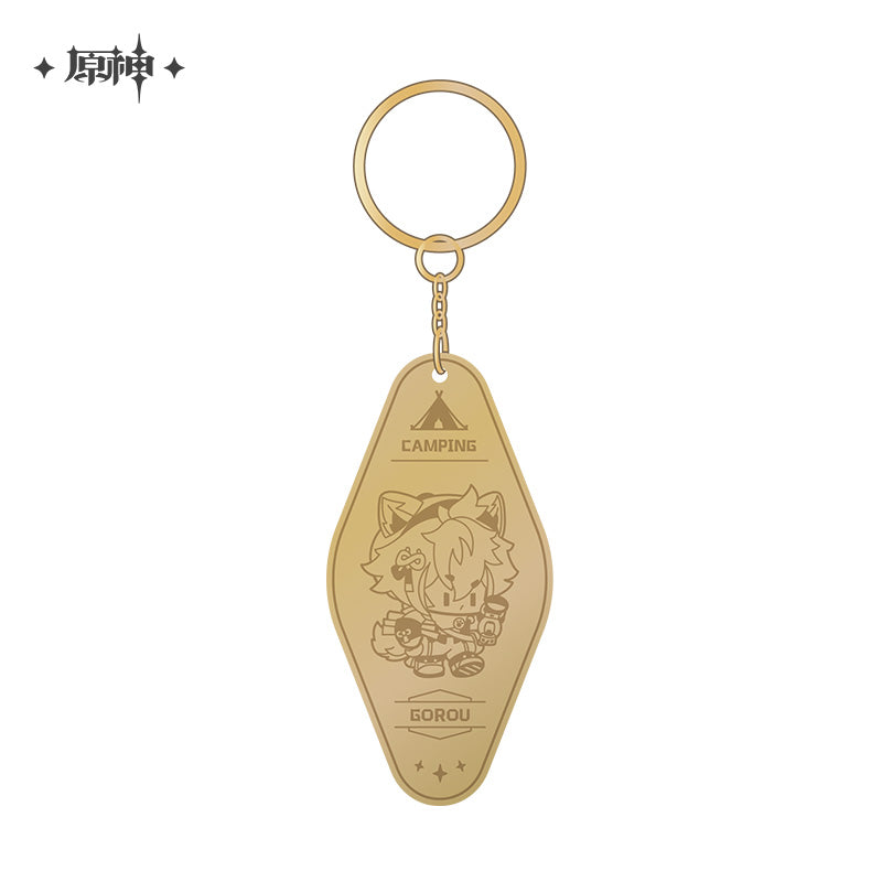 Genshin Impact Go Camping! Series Metal Keychain