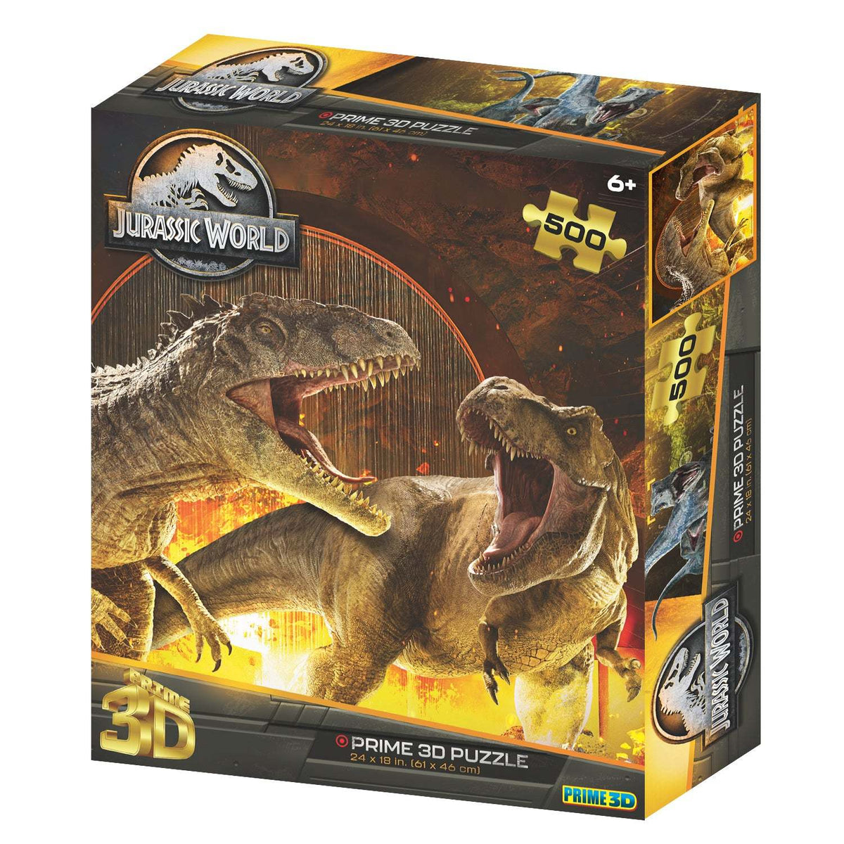 Prime3D Jurassic World T.Rex vs Giganotosaurs - 500 Piece 3D Jigsaw