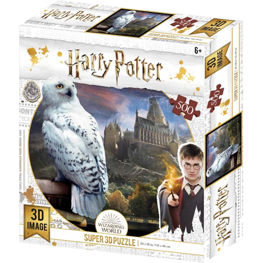 Prime 3D 500 Piece Harry Potter Hedwig
