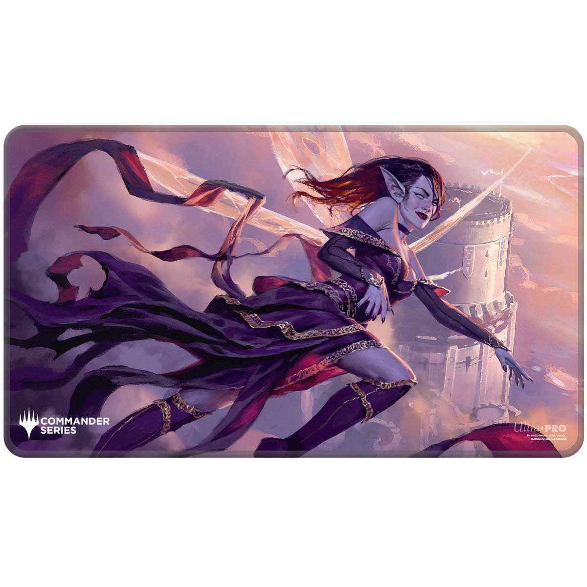 Ultra Pro: Commander Series Release 4 3 Color Shard - Q4 2024 Stitched Edge Playmat Alela Magic: The Gathering