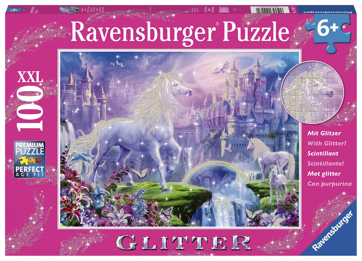 Ravensburger - Unicorn Kingdom Glitter - 100 Piece Jigsaw