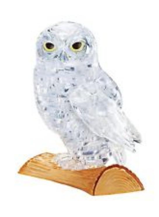 3D Clear Owl Crystal Puzzle