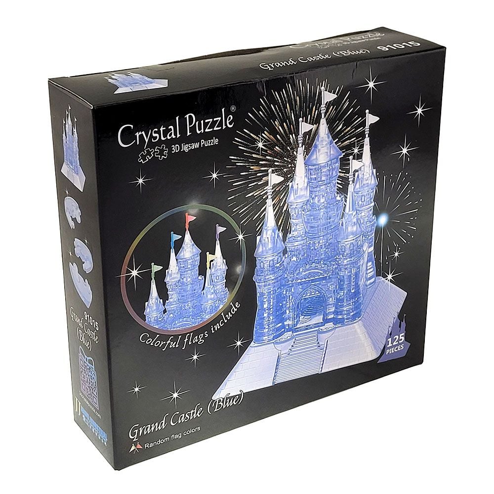 3D Grand Castle Blue Crystal Puzzle