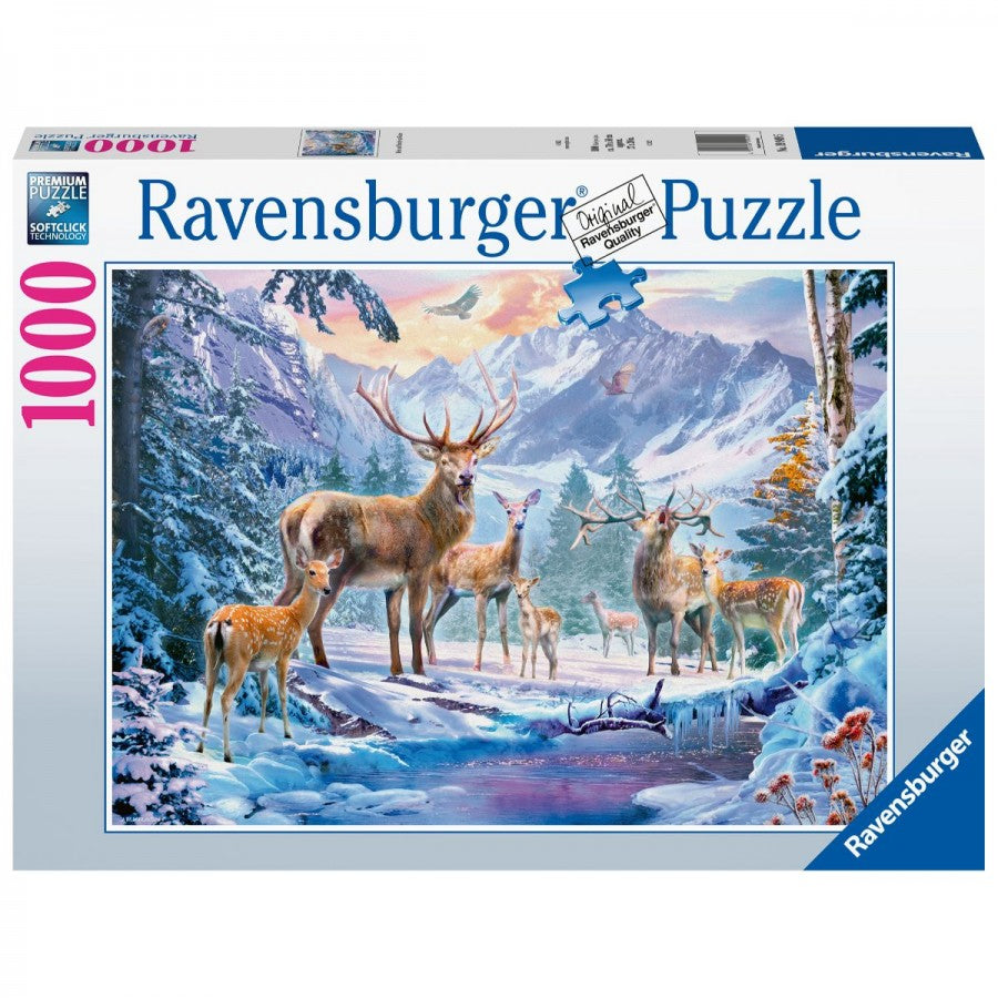Ravensburger - Deer and Stags in Winter 1000 Piece Jigsaw