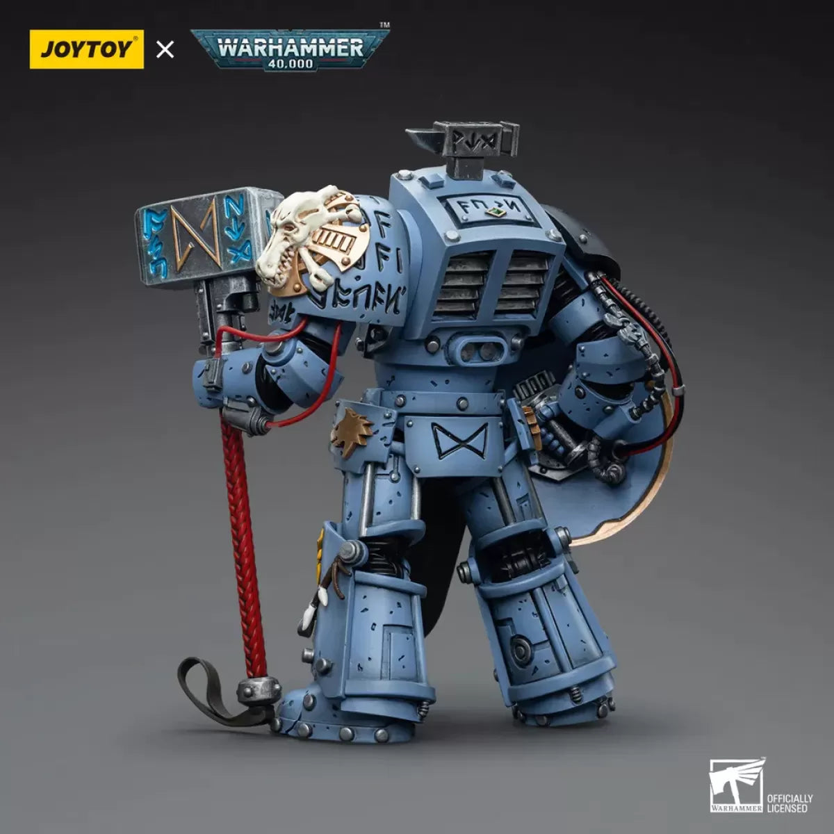 Joy toy Warhammer 40K Action Figure 1/18 Space Marines Space Wolves  Venerable Dreadnought Brother Hvor 20 cm Figure Golden