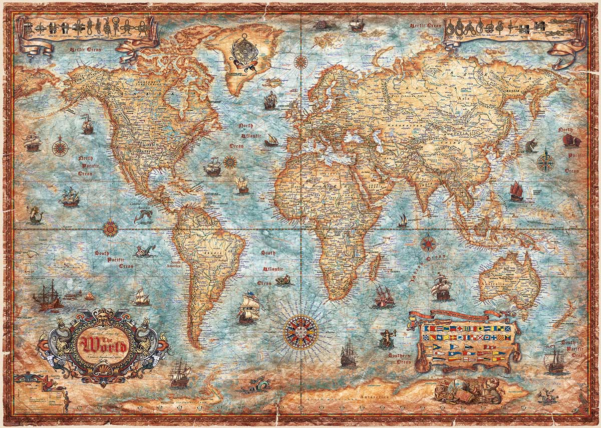 Heye Map Art The World 2000 Piece Jigsaw